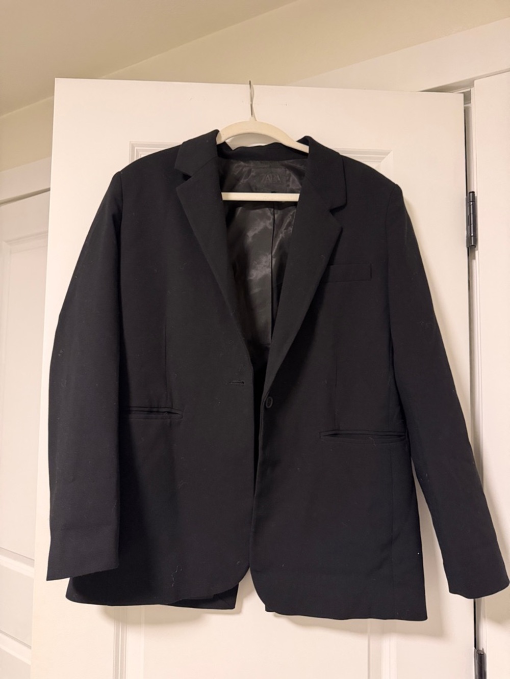 zara classic black women's single breasted blazer